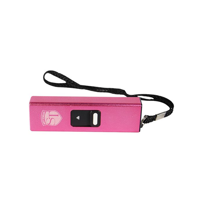 Slider rechargeable stun gun with flashlight — Pink