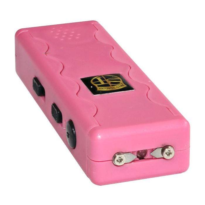 SAL rechargeable stun gun with alarm and flashlight — Pink — representative unit; case contains 100