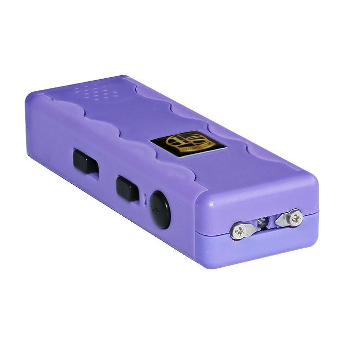 SAL rechargeable stun gun with alarm and flashlight — Purple — representative unit; case contains 100