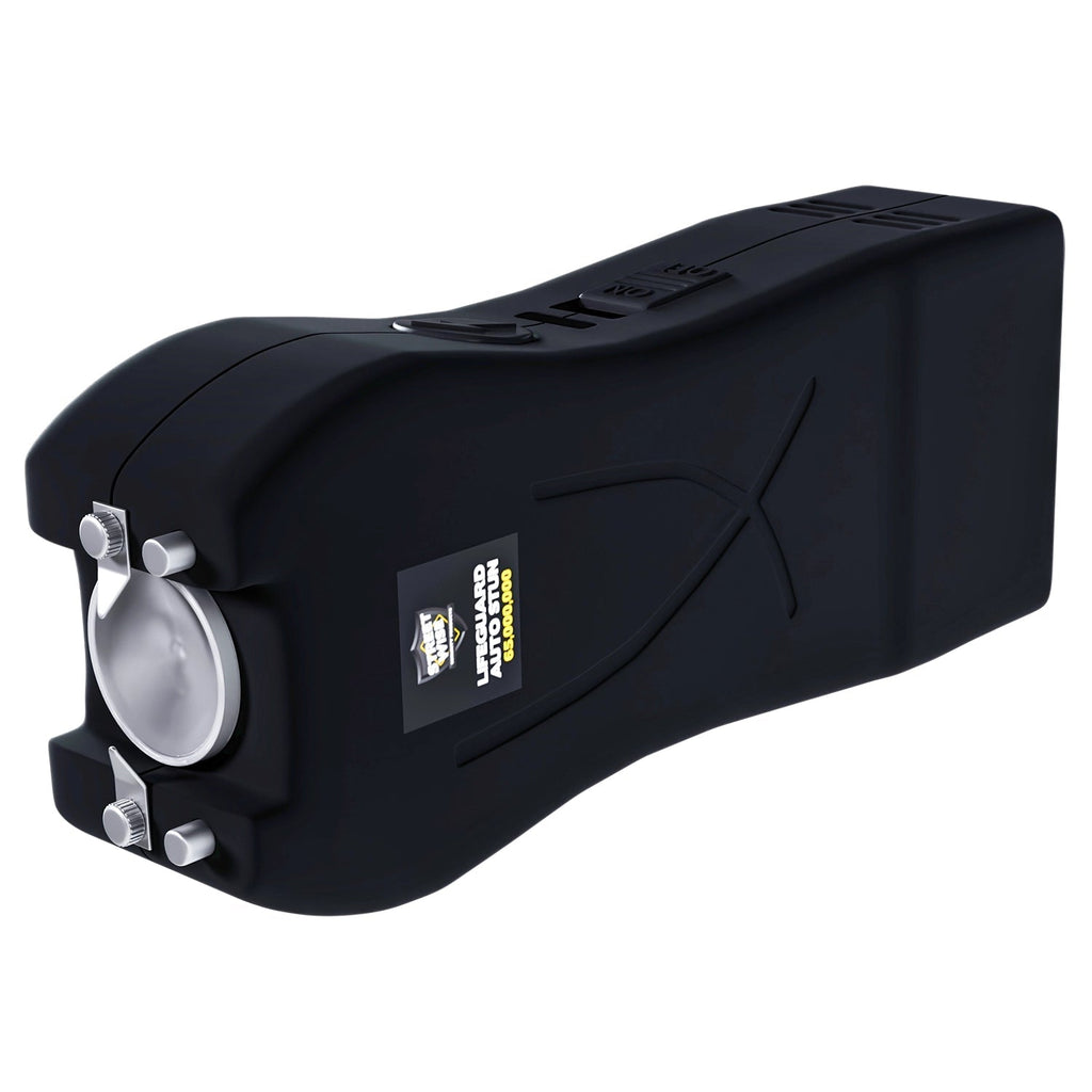 Black Streetwise Lifeguard Auto Stun gun with LED flashlight and textured grip Included in the BGI Late Night Worker Safety Bundle.