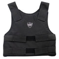 Front view of black Streetwise SW3ABV Level IIIA ballistic vest with adjustable straps