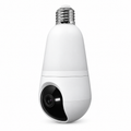 White Montavue MHL-4-101 light bulb security camera with screw-in base and black lens housing.